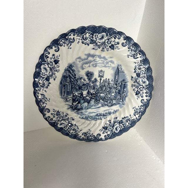 Bring classic English charm to your tablescape or gallery wall with this handsome set of two vintage dinner plates by...