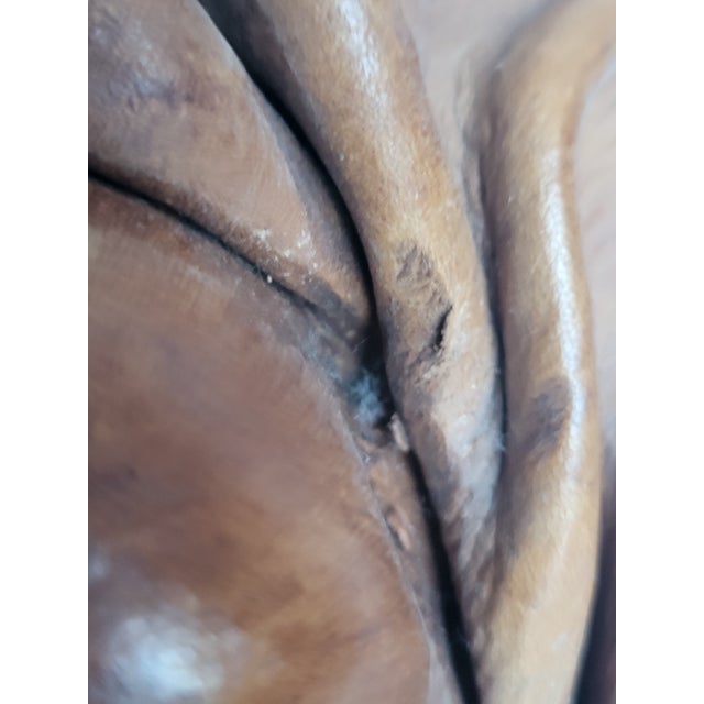 Late 20th Century Italian Sculpted Leather Mask Wall Hanging For Sale - Image 10 of 11