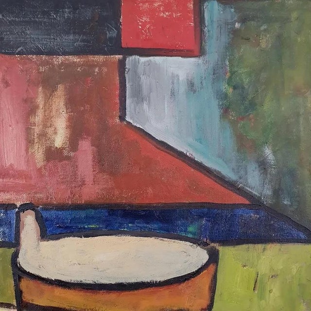 Attributed to Lars Dahl, Abstract Cubist Still Life, 1961, Oil on Canvas For Sale - Image 4 of 18