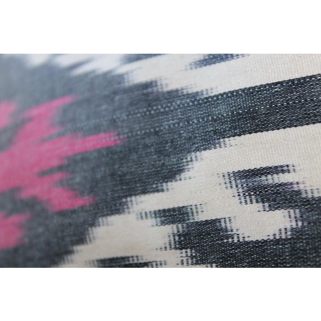 2020s Contemporary Handmade Silk Ikat Pillow For Sale - Image 5 of 9