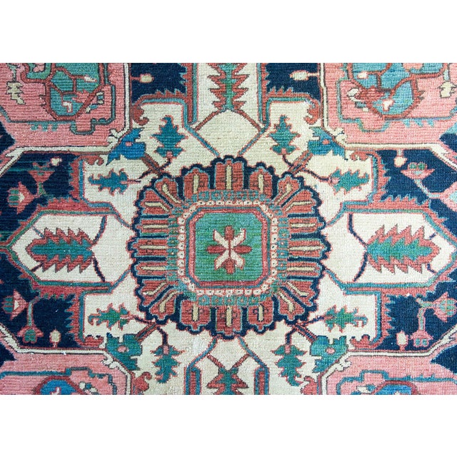 Late 19th Century Persian Heriz Rug For Sale - Image 13 of 16