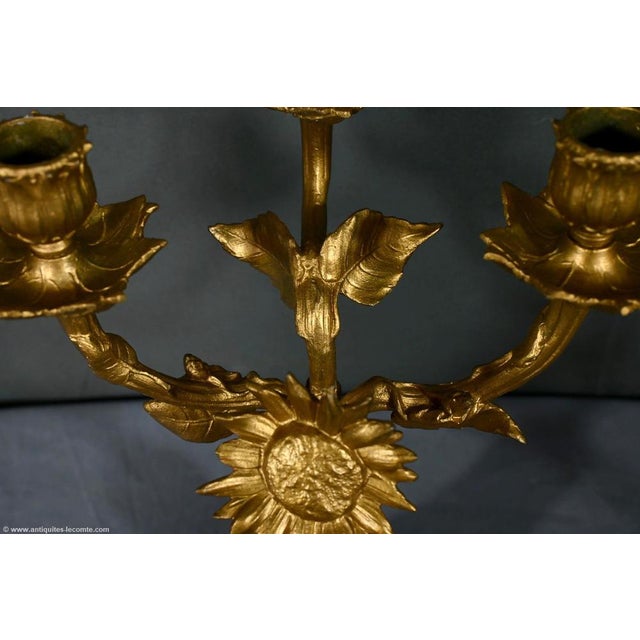 Gilt and Onyx Candelabras, 1940s, Set of 2 For Sale - Image 11 of 18