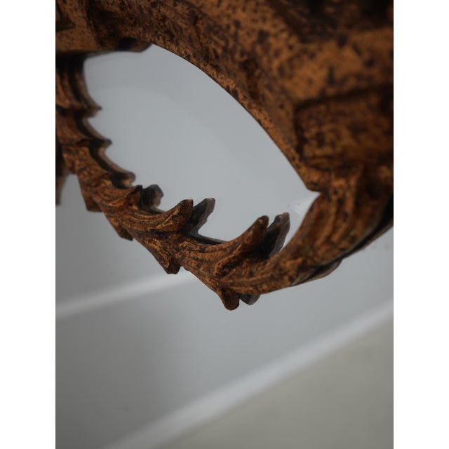 Gold Labarge Italian Neoclassical Gold Frame Designer Mirror For Sale - Image 8 of 13