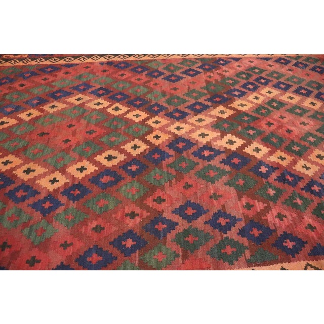 Afghan Kilim Rug, 1920s For Sale - Image 6 of 18