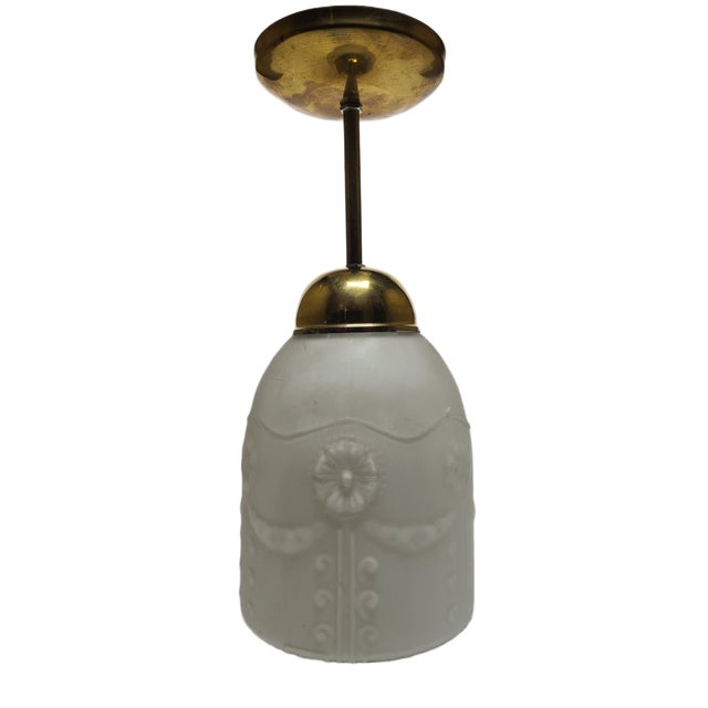 Vintage Glass Pendant Lamp, Poland, 1960s For Sale - Image 3 of 7