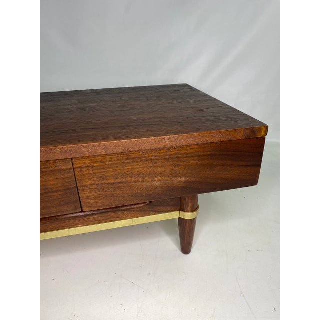 American of Martinsville American of Martinsville Walnut Bench by Merton Gershun For Sale - Image 4 of 13