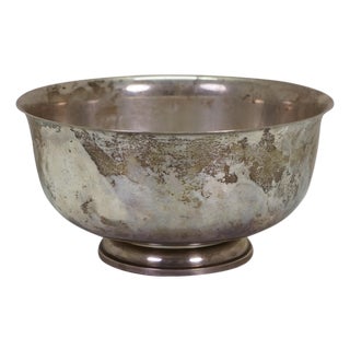Early 20th Century M. Fred Hirsch Sterling Silver Paul Revere Bowl 900g 10" For Sale