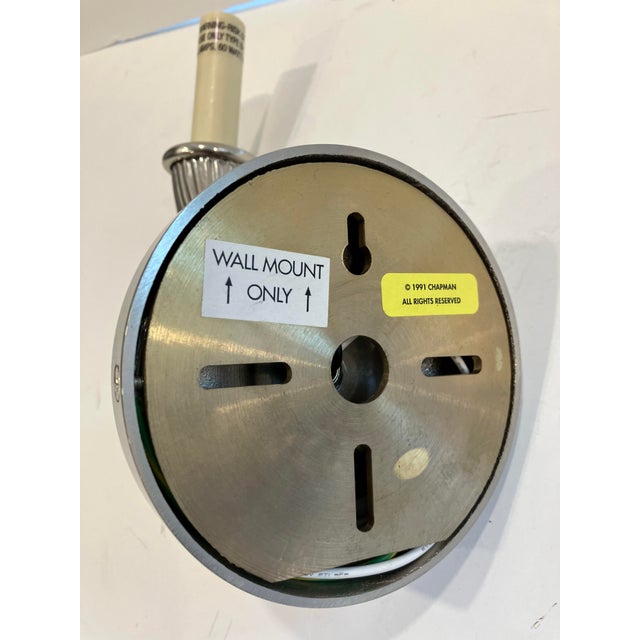 1990s Pair of 1990s Chapman Nickel Silver Sconces For Sale - Image 5 of 8