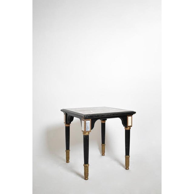 Louis XVI Style Ebonised Pedestal Table, 1930s For Sale - Image 3 of 6