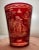 Antique 1865 Hand Painted Bohemian Cranberry to Clear Glass Crystal Bucket Vase For Sale - Image 4 of 14