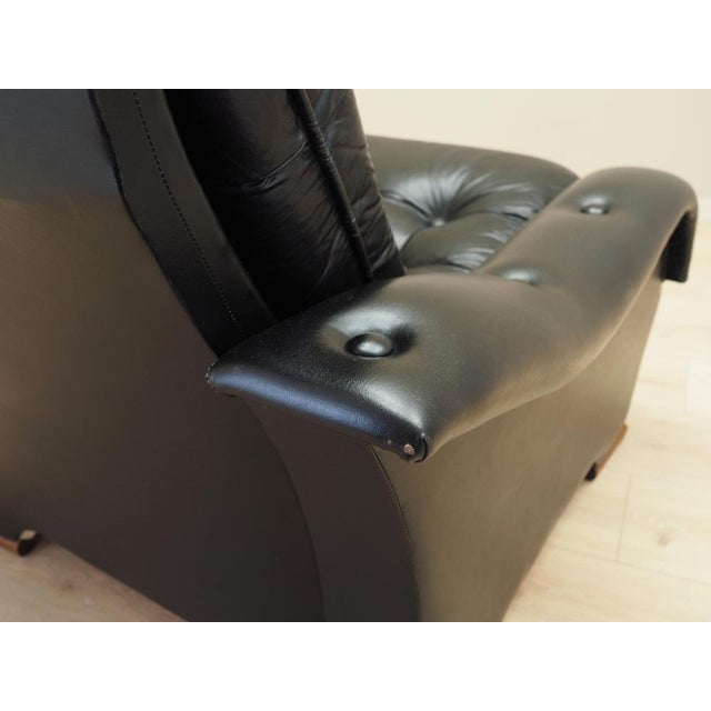 Italain Black Armchair, 1980s For Sale - Image 15 of 18