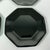 This set of 4 French Octagonal Black Glass Salad Plates are from the 1980s. The contemporary postmodern design is by...