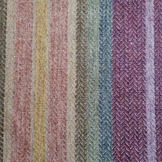 Holland & Sherry Herringbone Stripe Wool Designer Fabric by the Yard For Sale