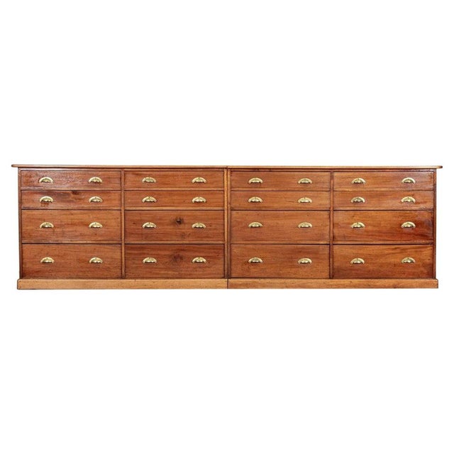 Large 19th Century English Mahogany Haberdashery Drawers, 1890s For Sale - Image 18 of 18