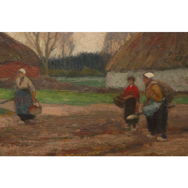 Antique German Village Original Oil Painting by Eugen Kampf For Sale - Image 10 of 13