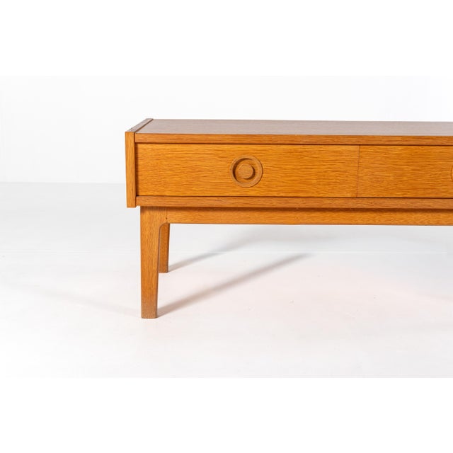 Wood Mid-Century Modern Danish Oak Low Cabinet, 1960s For Sale - Image 7 of 13