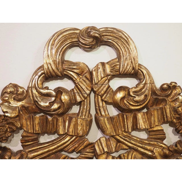 Large Circa 1850 Italian Giltwood Architectural Carving or Headboard, 91.5 Inches For Sale - Image 4 of 12
