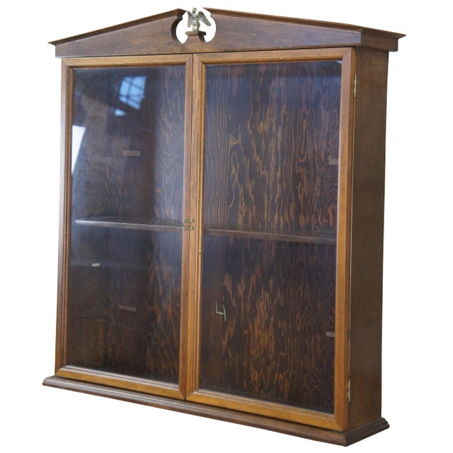 Antique Walnut III Open Pediment Wall Curio Chairish