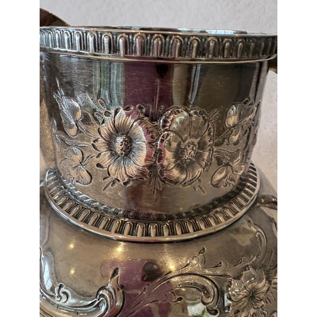 Rococo Early 20th Century Silver Plated Water Pitcher For Sale - Image 3 of 7