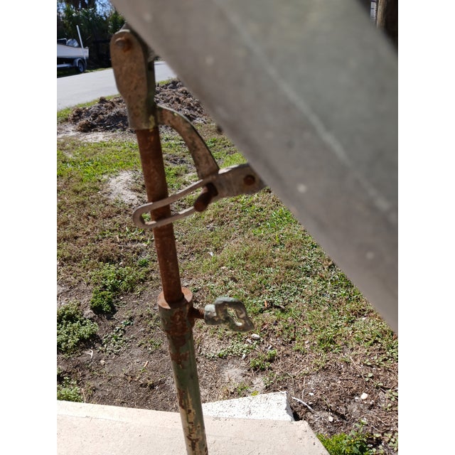 Metal 1930s Rustic Haircut Tray Wash Stand Salon For Sale - Image 7 of 9