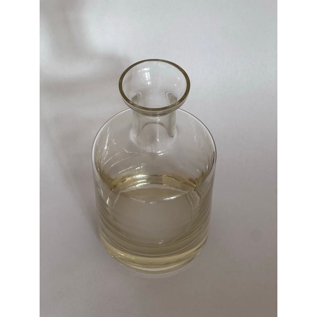 Mid-Century Modern Vintage Lead Crystal Decanter With Stopper For Sale - Image 3 of 5