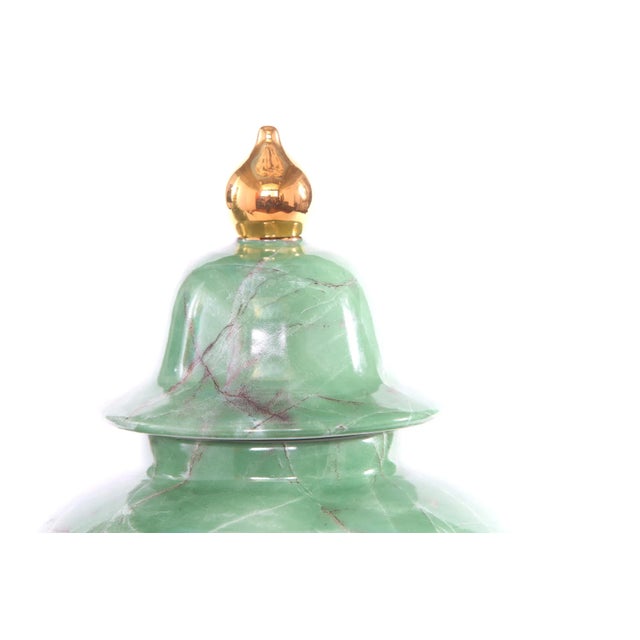 Ceramic Mid Century Modern English Porcelain Covered Urns For Sale - Image 7 of 12