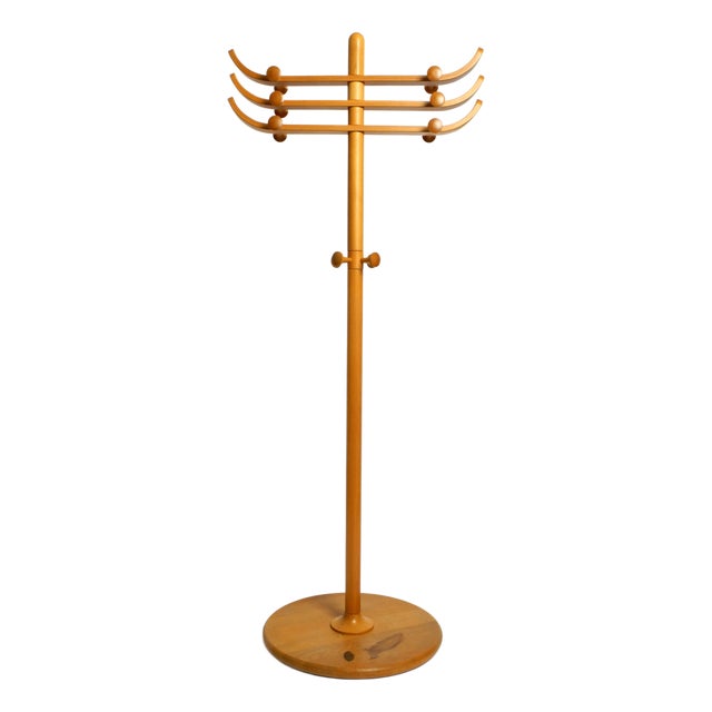 Large Beechwood Coat Rack by Aksel Kjersgaard for Odder Mobler, Denmark, 1960s For Sale