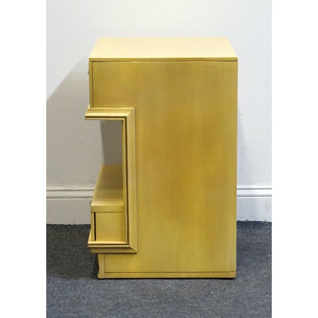 Late 20th Century Link Taylor Yellow Cream MCM Mid Century Modern 22" Two Drawer Open Cabinet Nightstand 3014 For Sale - Image 10 of 13