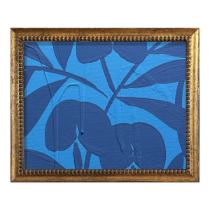 Ron Giusti Mini Orchid Azure Cerulean Acrylic Painting