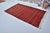 Vintage Crimson Red Turkish Striped Kilim Rug With Geometric Border Details For Sale - Image 9 of 10