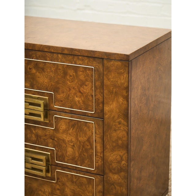 Mid 20th Century Styled After Mastercraft Burl Chest of Drawers For Sale In Los Angeles - Image 6 of 8