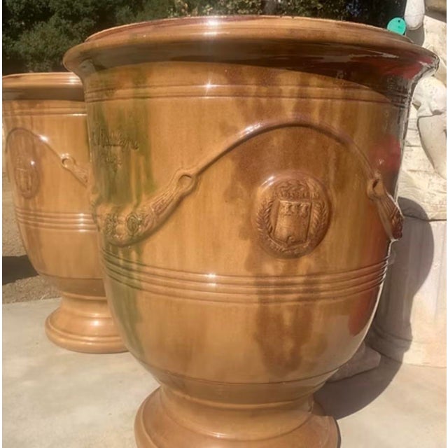 Large Flame Color French Anduze Pot by Lr Madeleine For Sale In Louisville - Image 6 of 7