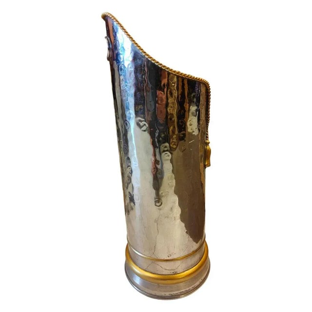 Umbrella Stand in Silvered and Gilt Brass, 1880s For Sale - Image 6 of 8
