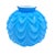 Traditional Vintage Blue Cased Glass Draped Globe Shade for GWTW Oil Lamp – Quilted Pleated Design For Sale - Image 3 of 5