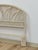 Vintage White Wicker Arched Queen Headboard Coastal Boho Hollywood Regency For Sale - Image 9 of 12