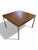 Mid-Century Modern Florence Knoll Walnut Wood With Solid Chrome Legs Modernist Side Table For Sale - Image 3 of 6