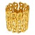 Claude Montana Modernist Gilt Metal Oversized Link Bracelet For Sale