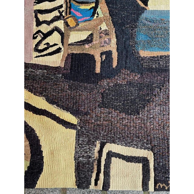 Mid-Century French Aubusson Tapestry by Chantal Aynes, 1960s For Sale - Image 10 of 18