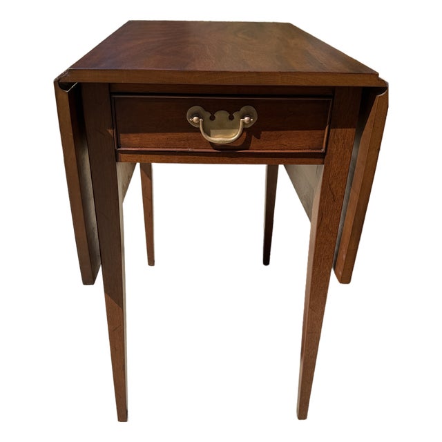 Early 20th Century Henkel Harris Solid Mahogany Pembroke Drop-Leaf Side Table — Restored For Sale