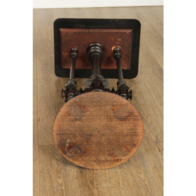 Victorian Renaissance Revival Antique Walnut Carved Pedestal For Sale - Image 12 of 12