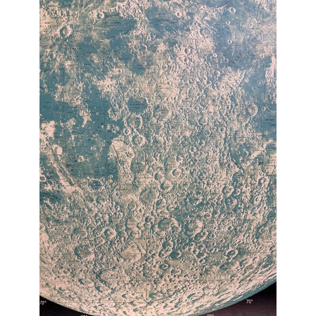 Rand McNally & Co. 1958 Rand McNally Official Map of the Moon - Large Original Map For Sale - Image 4 of 9