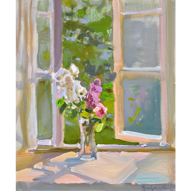 Early 21st Century Valery Bayda, By the Window, 2025, Oil on Canvas & Cardboard For Sale - Image 5 of 5