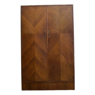 Vintage Art Deco Oak Wardrobe from Compactum, 1930s For Sale
