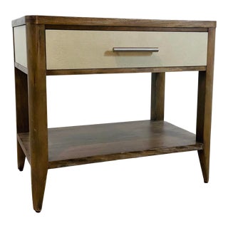 Theodore Alexander Modern Faux Shagreen York Bedside Table For Sale