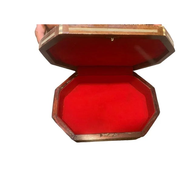 Antique jewelry box A wooden box decorated with shells is an ancient Syrian decoration related to the ancient Syrian...