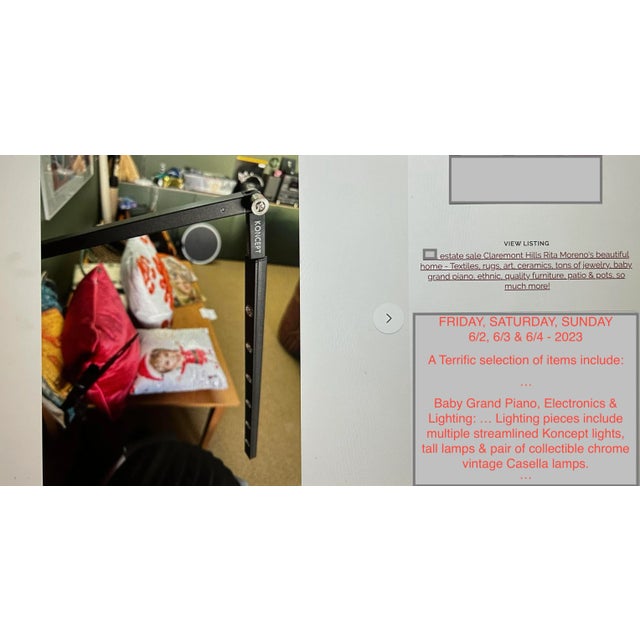 2010s Koncept Z-Bar Floor Lamp Designed by Peter Ng. Provenance: Actor Rita Moreno - 1 Piece For Sale - Image 11 of 12