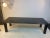 Substantial Solid Black Marble Coffee Table With Heavy Chrome Frame And Four Black Enameled Cylinder Legs Designed in The...