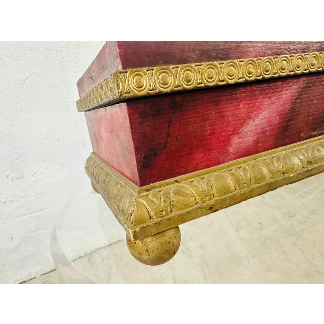 Beautifully faux painted in a marble effect, this decorative box is great to use as a riser on a box shelf or alone! Store...