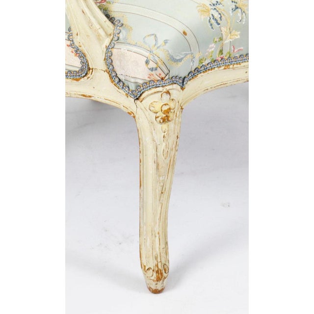 Set of Louis Revival French Painted Armchairs, 19th Century For Sale - Image 11 of 18