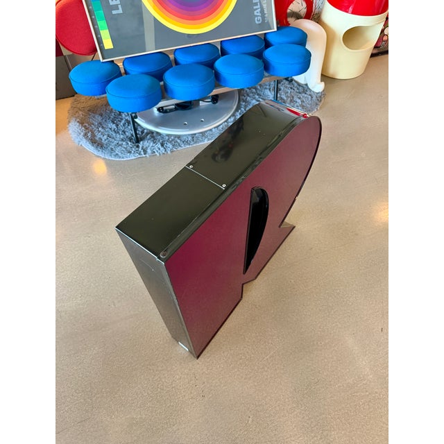 1980s Vintage XLarge Marquee Letter Metal Acrylic Sculpture Object For Sale - Image 5 of 18